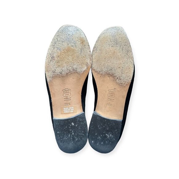 Vintage French Accessoire Diffusion Black suede loafer, Size 38.5EU, beads - Picture 7 of 13